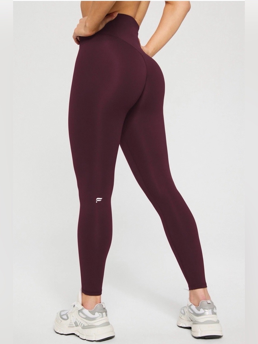 High-Waist Burgundy Seamless Leggings